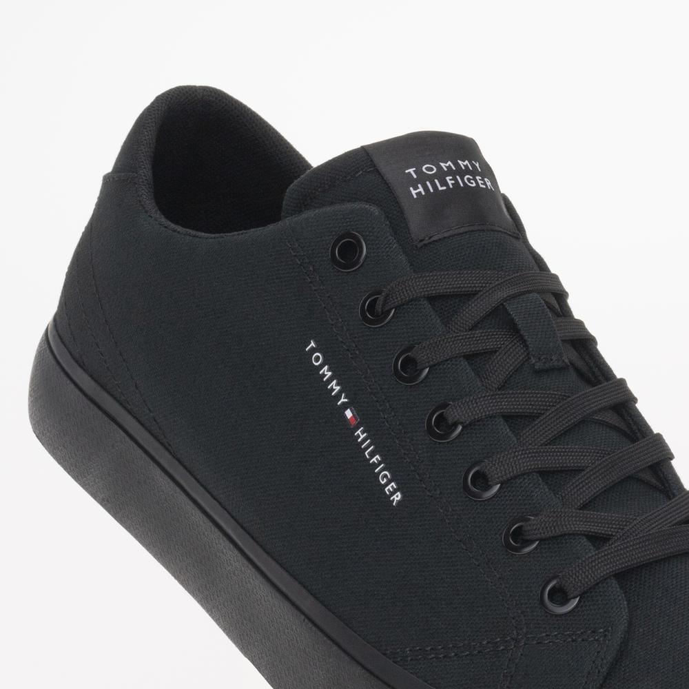 Cipő Tommy Hilfiger Hi Vulc Low Canvas FM0FM04882-BDS - fekete