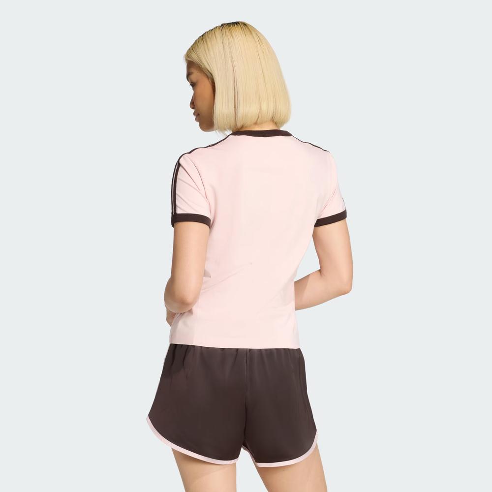 Női póló adidas Originals 3-Stripes Slim KC9016 - rózsaszín