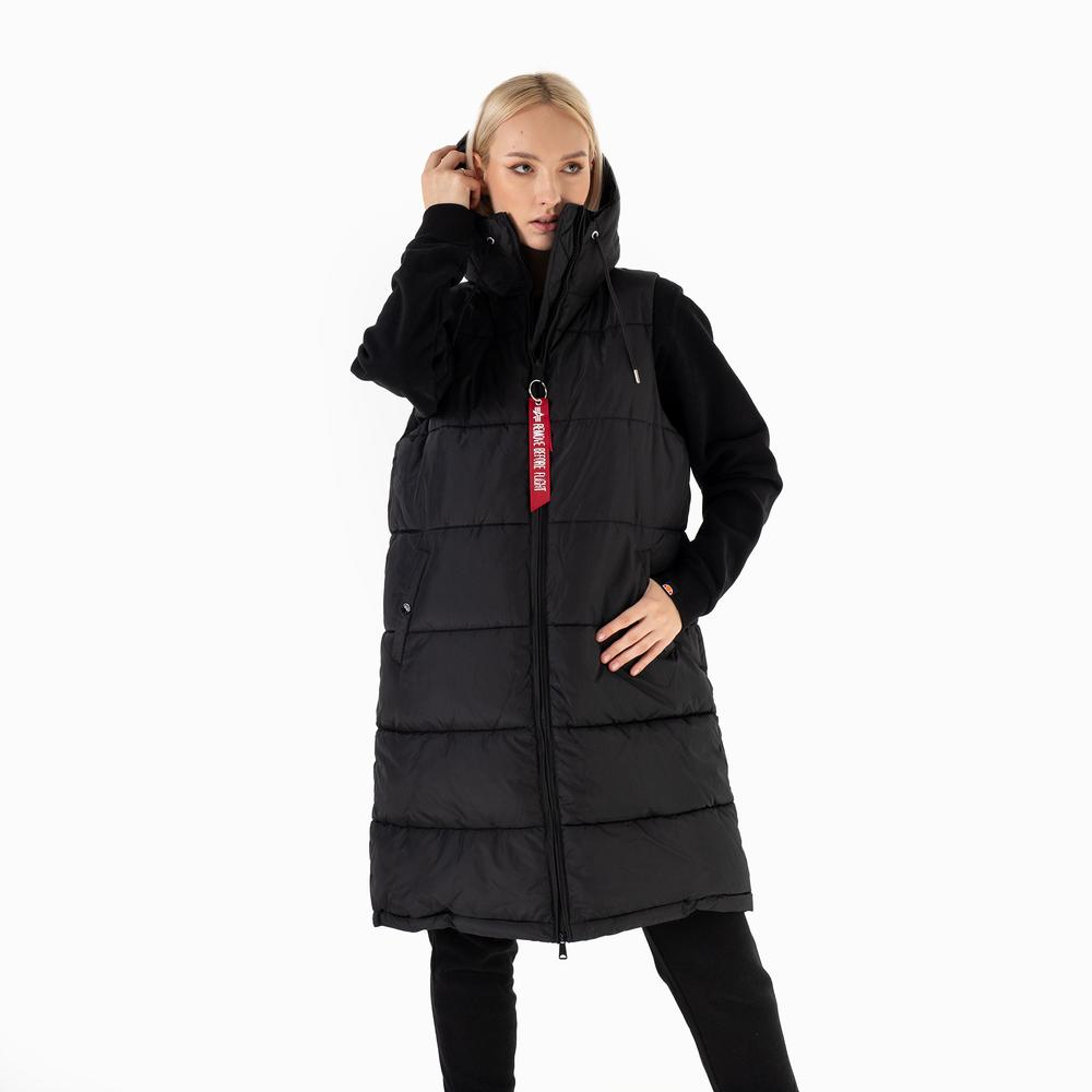 Mellény Alpha Industries Long Puffer Vest WMN 10800203 - fekete