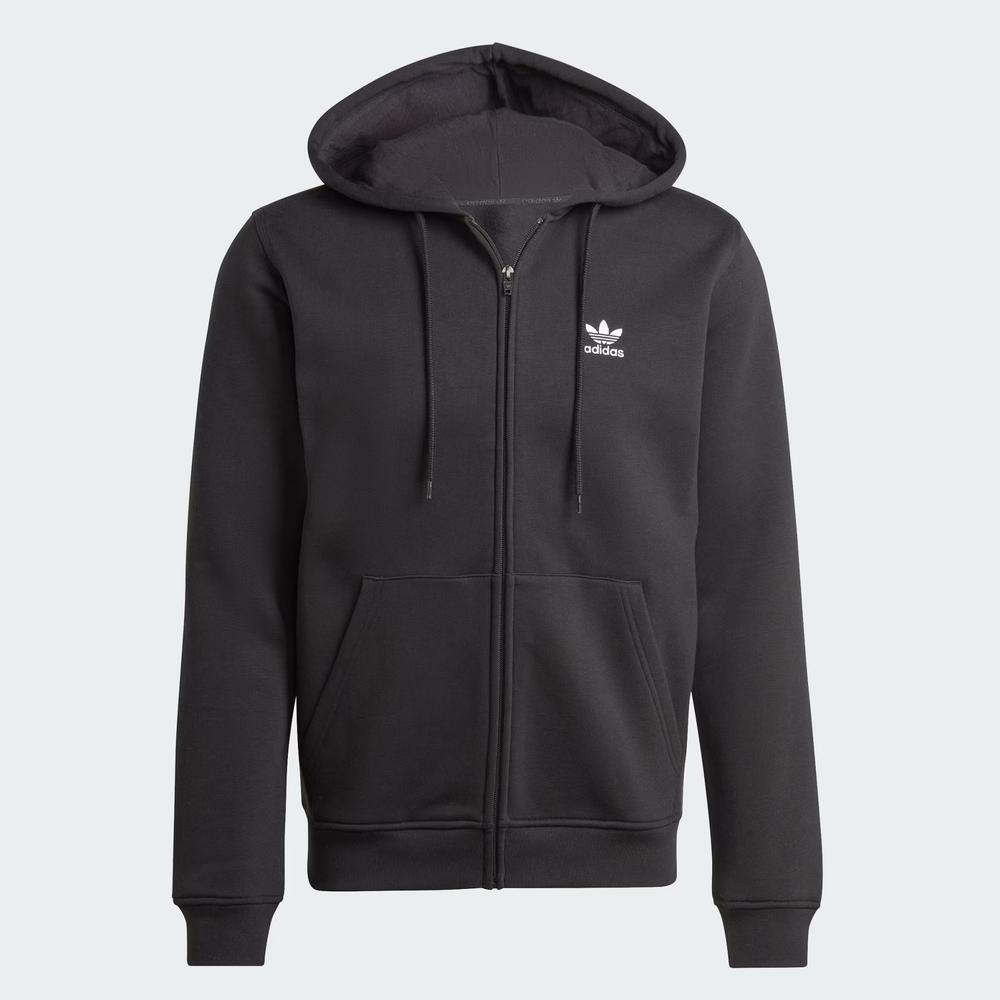 Férfi pulóver adidas Originals Trefoil Essentials Full-Zip IW5791 - fekete