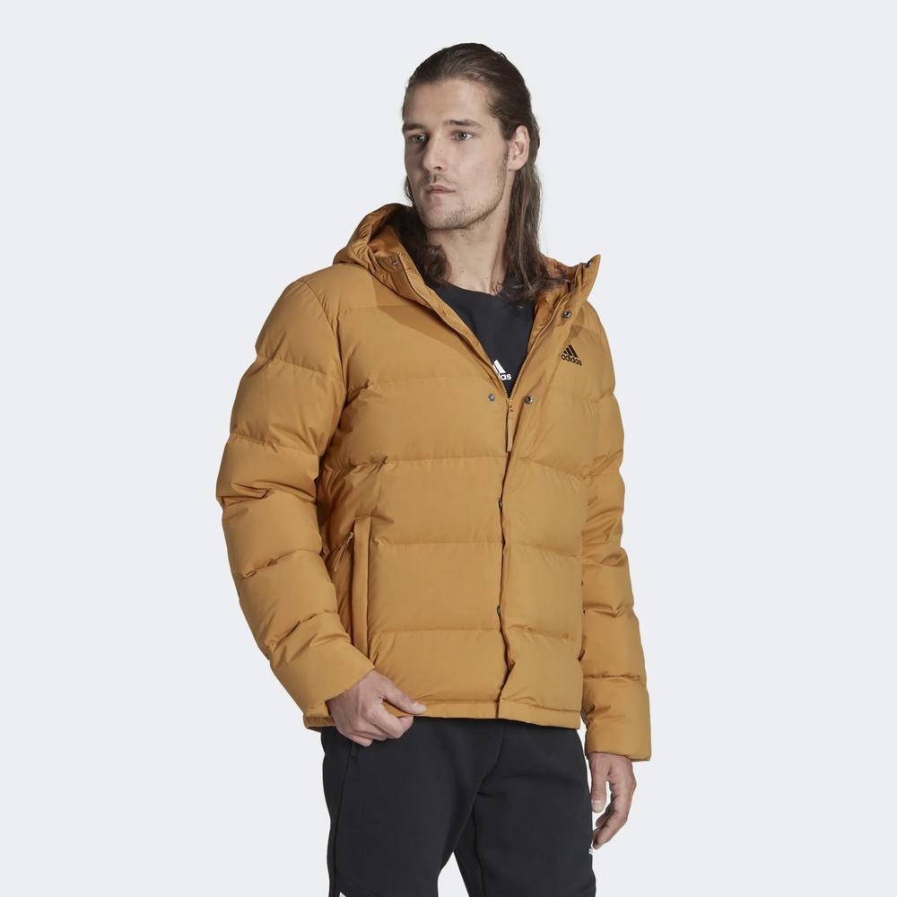 Dzseki adidas Helionic Hooded Down HG8748 - barna