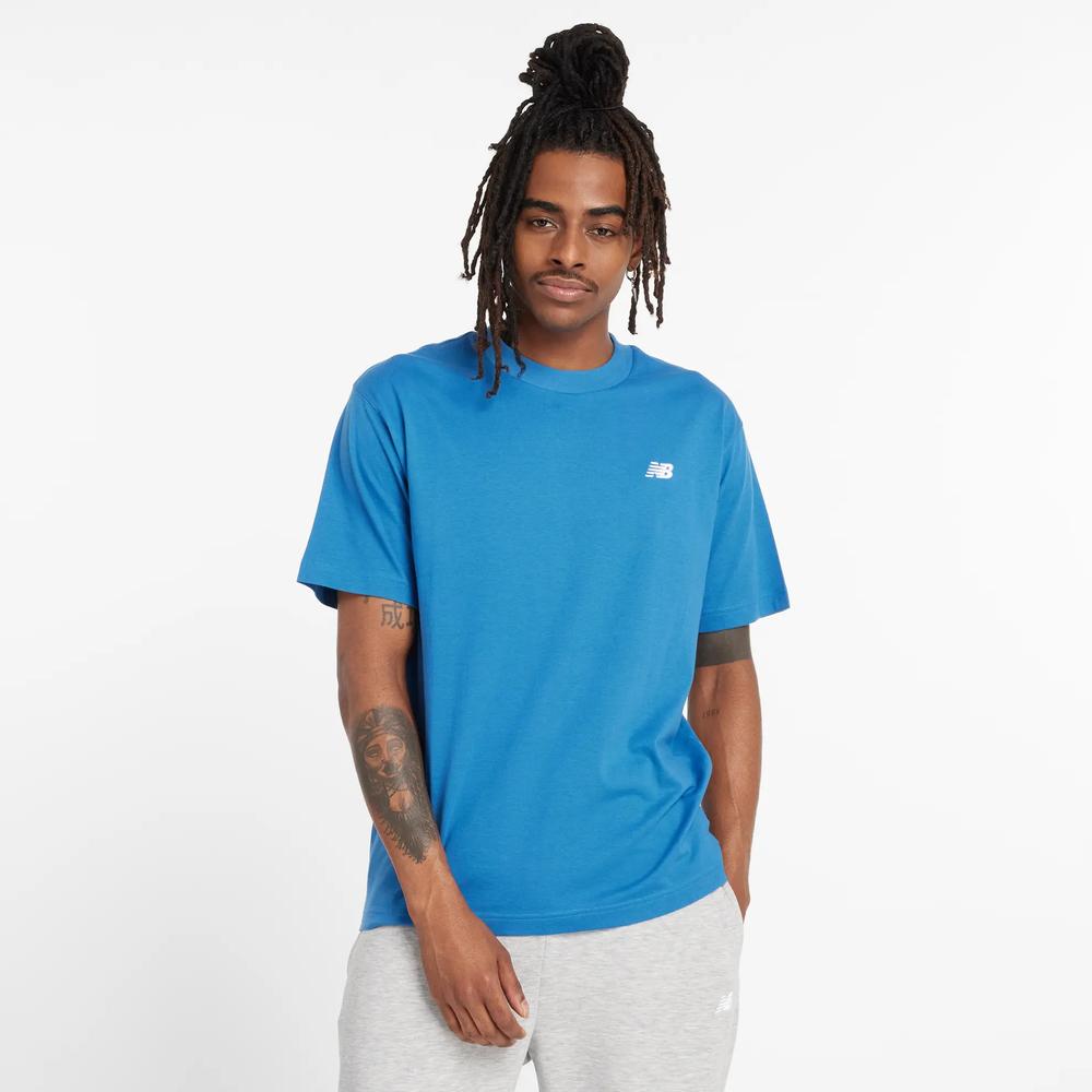 Férfi futópóló New Balance MT41509BEU - kék