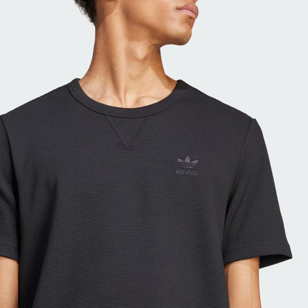 Póló adidas Originals Trefoil Essentials Waffle IW5804 - fekete