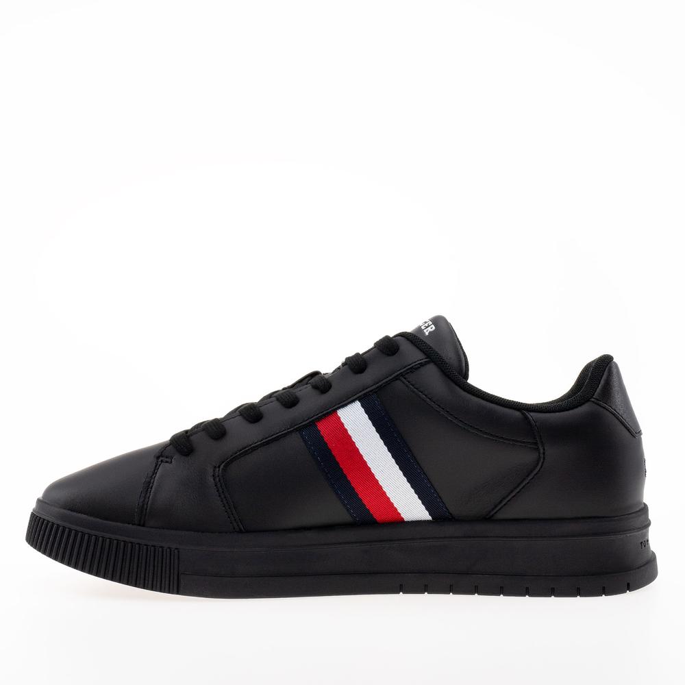 Cipő Tommy Hilfiger Supercup Stripes Leather Ess FM0FM04895-BDS - fekete