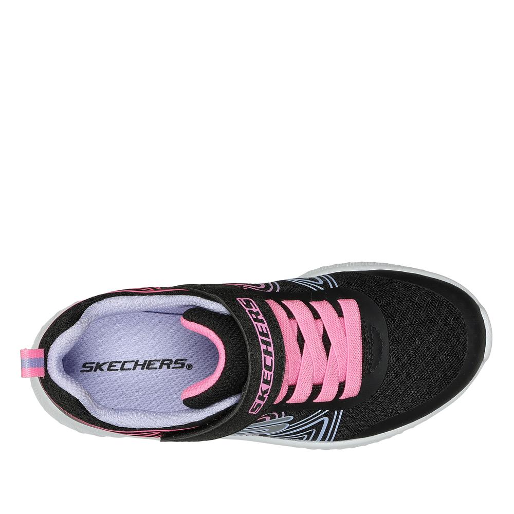 Gyerek cipő Skechers Microspec Plus Swirl Sweet 303535LBKMT - fekete