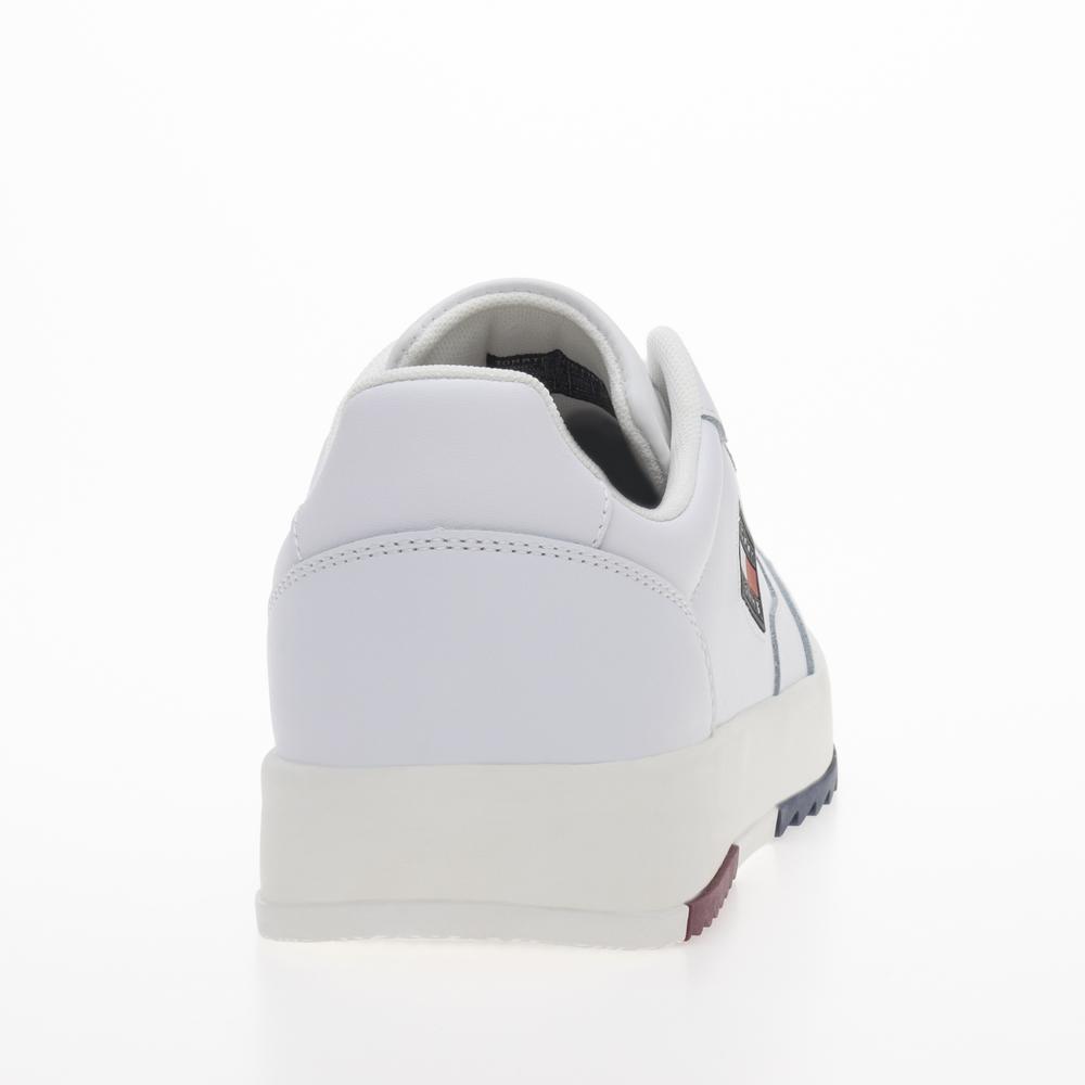 Cipő Tommy Jeans Essential Retro Leather Half Cleat EM0EM00899-YBR - fehér