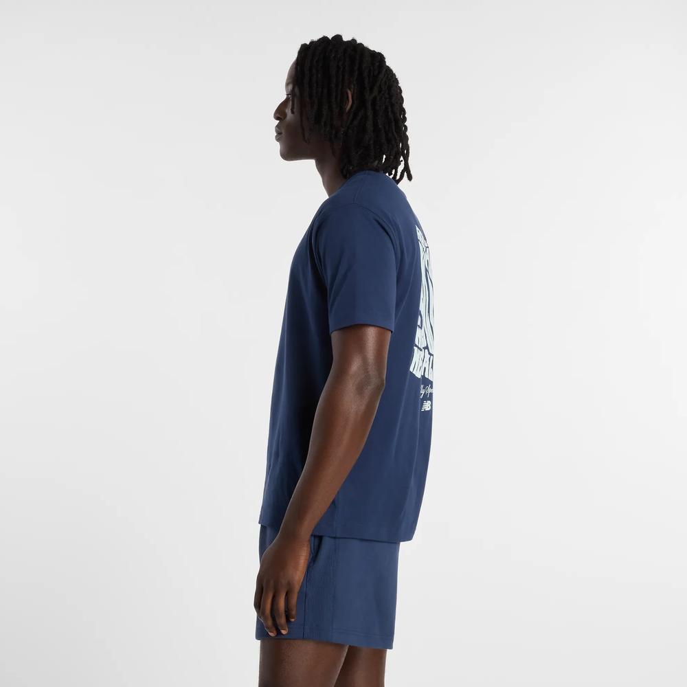 Férfi póló New Balance MT61B2STNNY - sötétkék