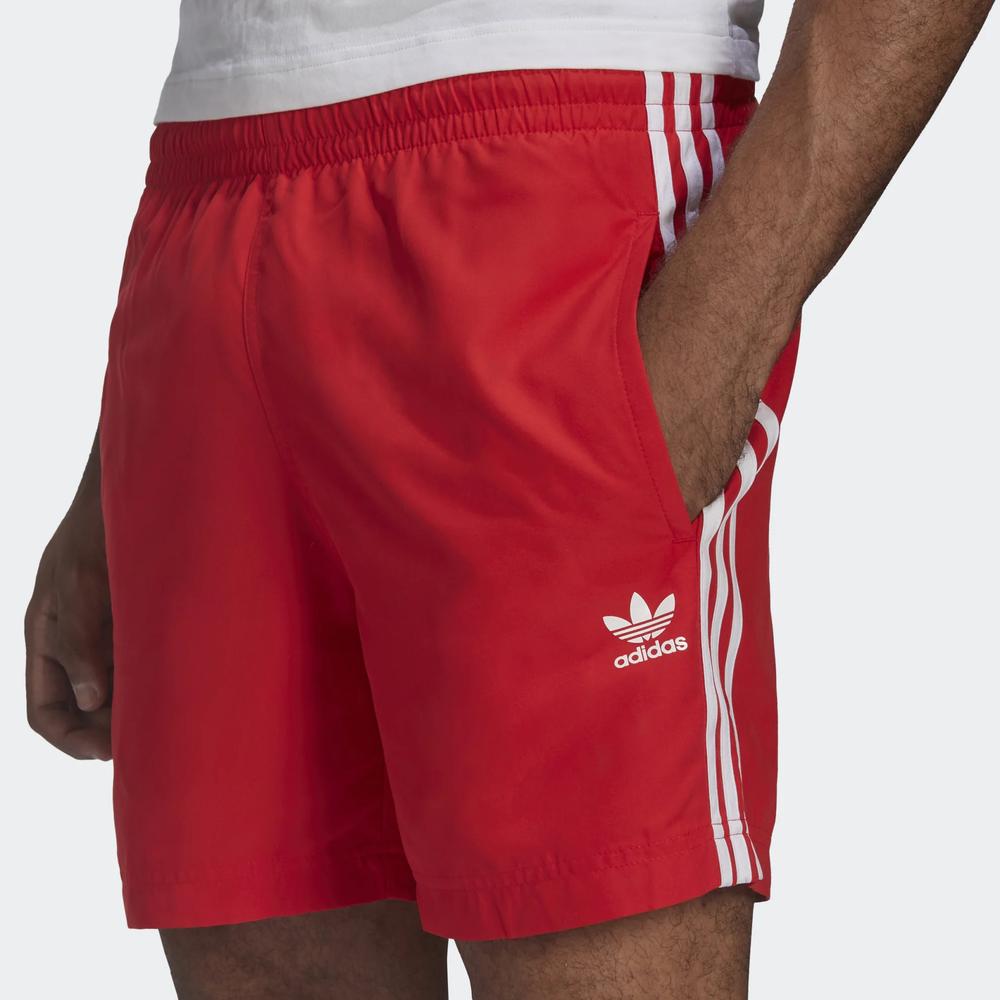 Rövidnadrág adidas Original Adicolor Classics 3-Stripes Swim HF2120 - piros