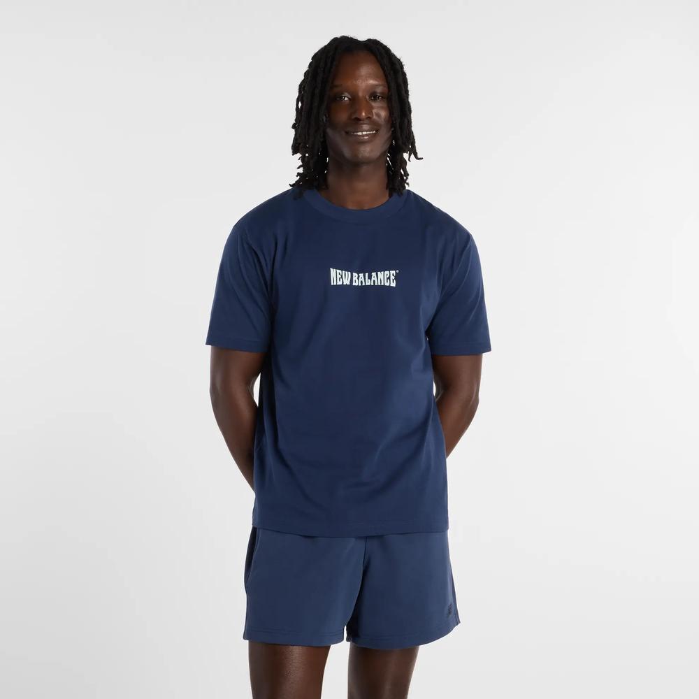 Férfi póló New Balance MT61B2STNNY - sötétkék