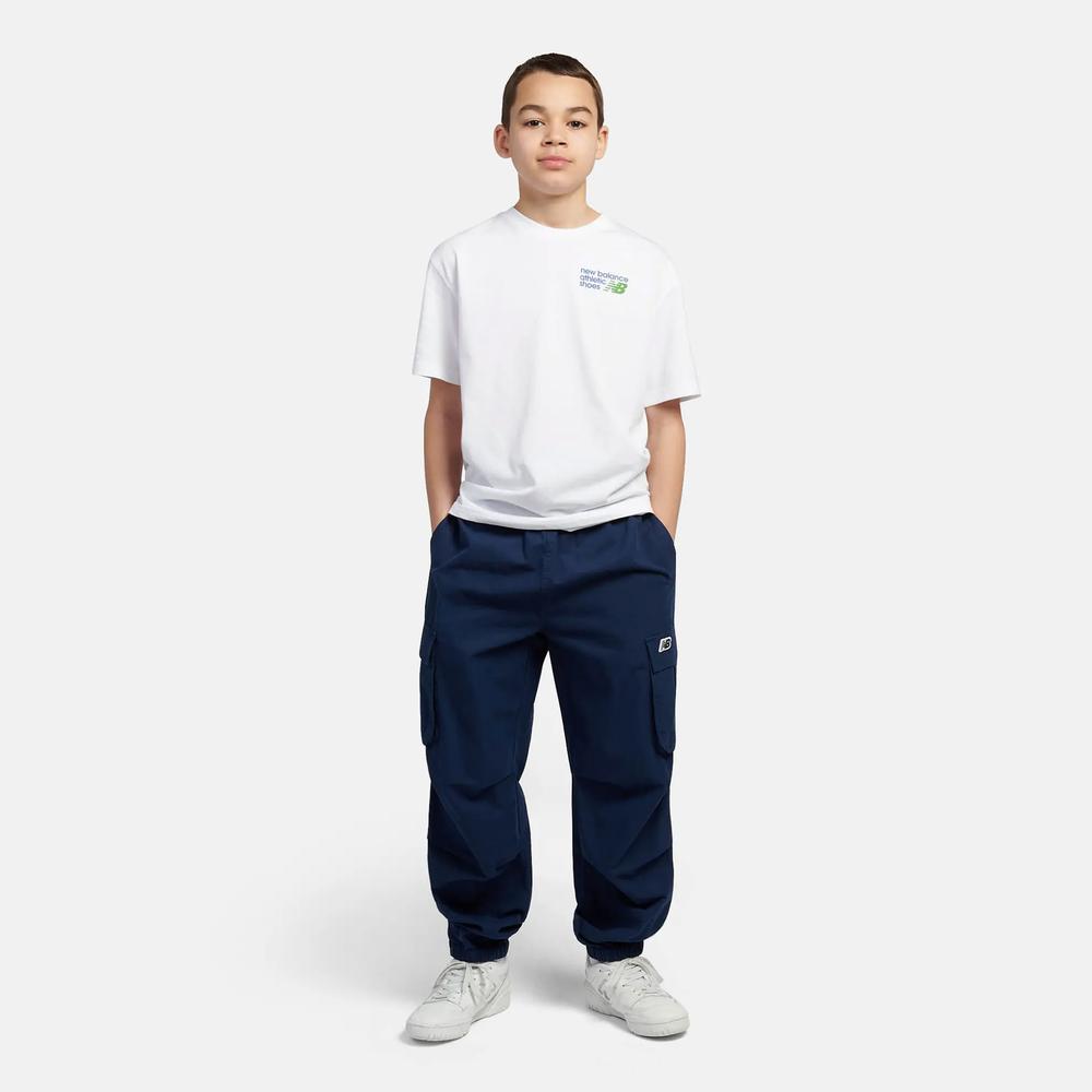 Gyerek póló New Balance LAKB0295BWE - fehér