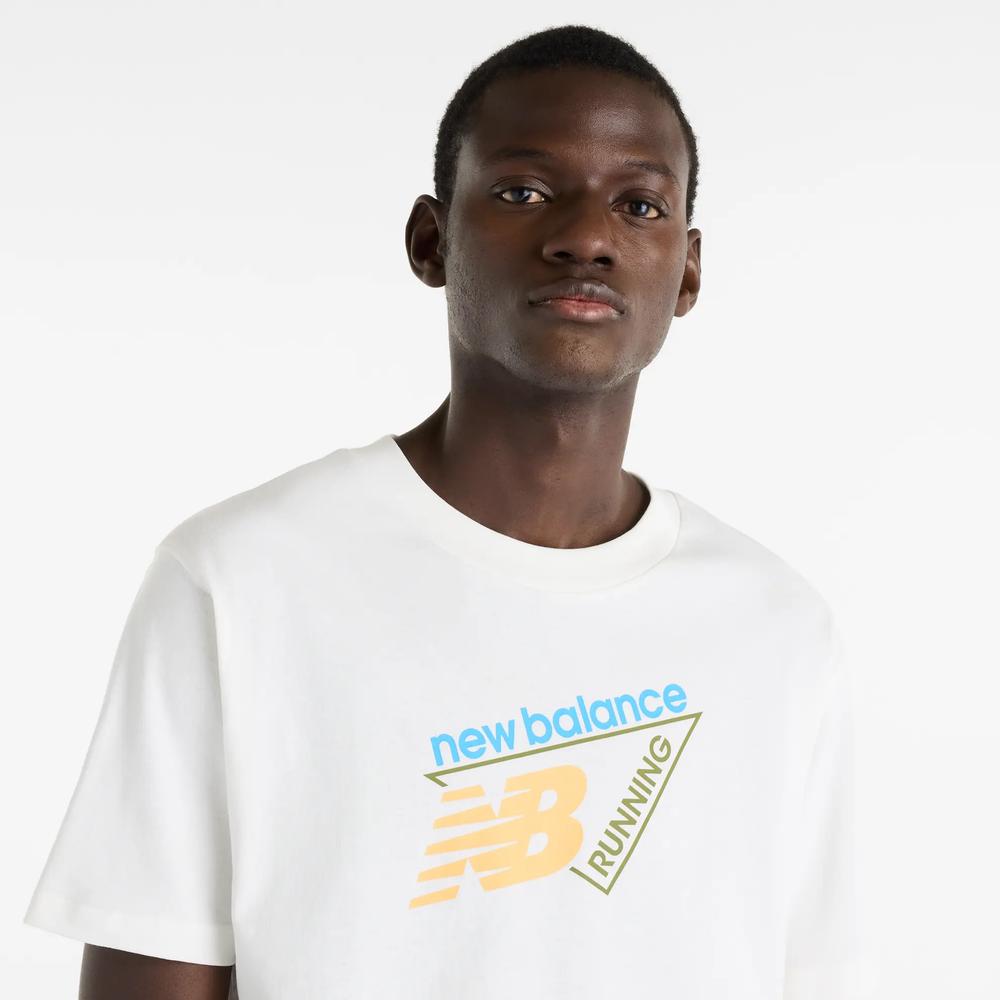 Férfi póló New Balance Classic Tri-Logo MT61N1YVSST - fehér