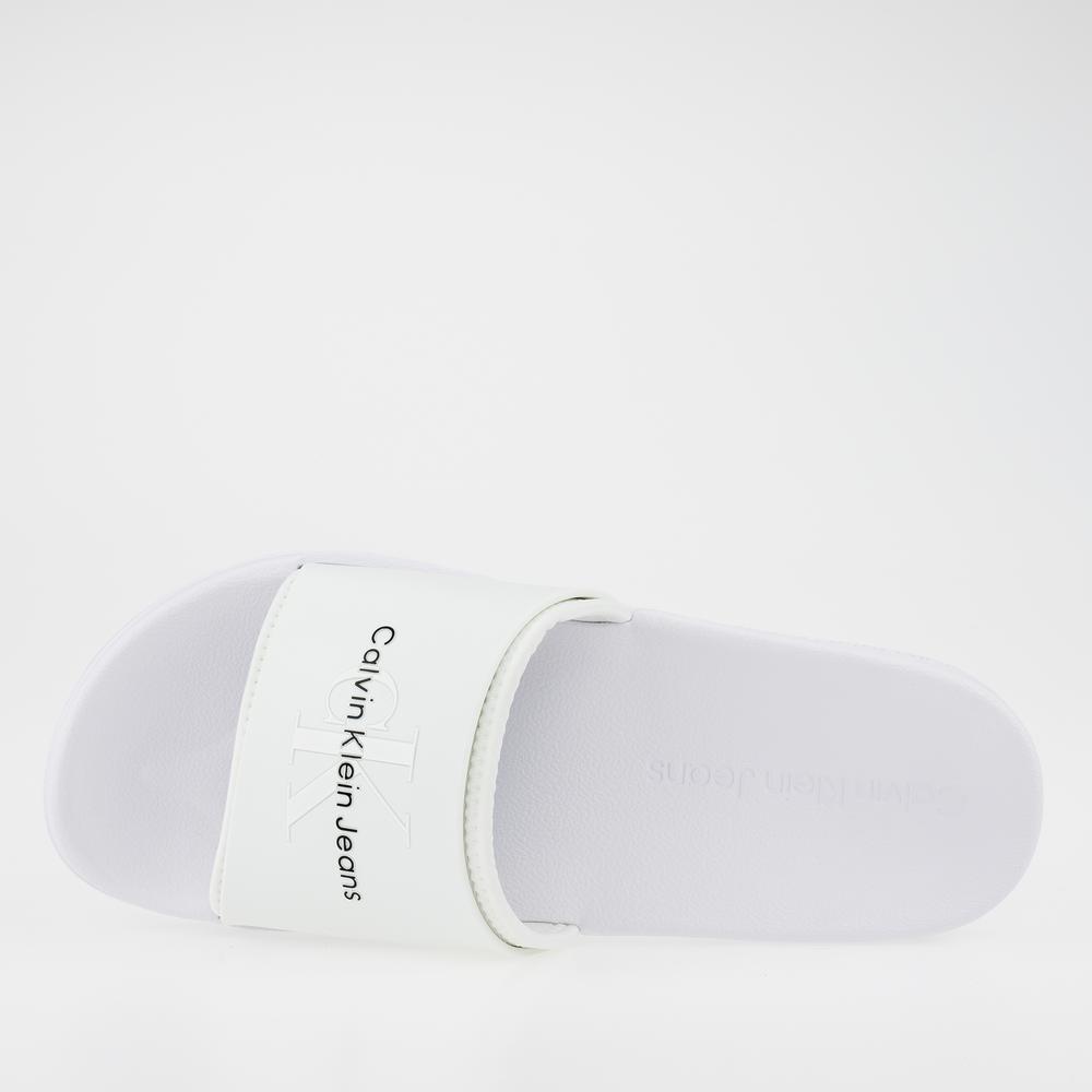 Flip Flop Calvin Klein Slide Monogram TPU YM0YM00361-YBR - fehér