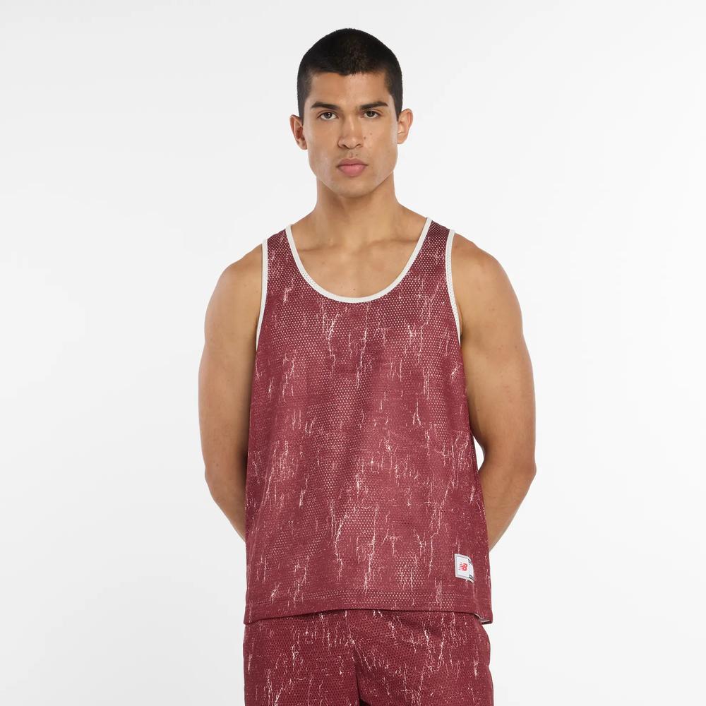 Férfi futópóló New Balance MT53609MHB - gesztenyebarna