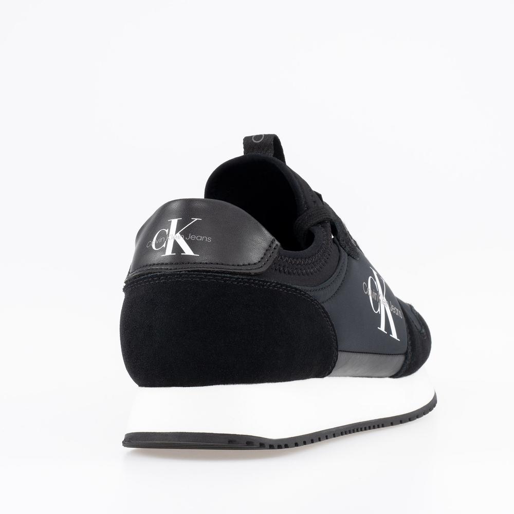 Cipő Calvin Klein Jeans Runner Sock Laceup YM0YM00553-01H - fekete