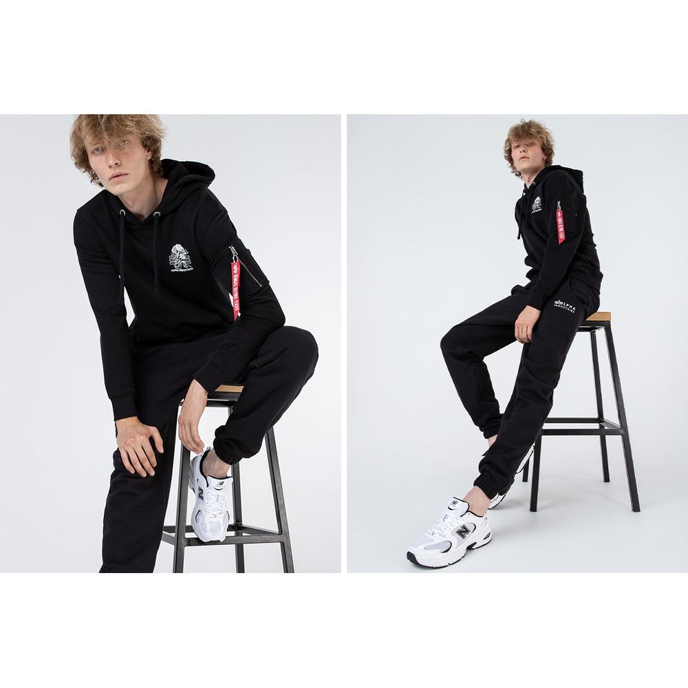Pulóver Alpha Industries Heritage Dragon Hoody 10633303 - fekete