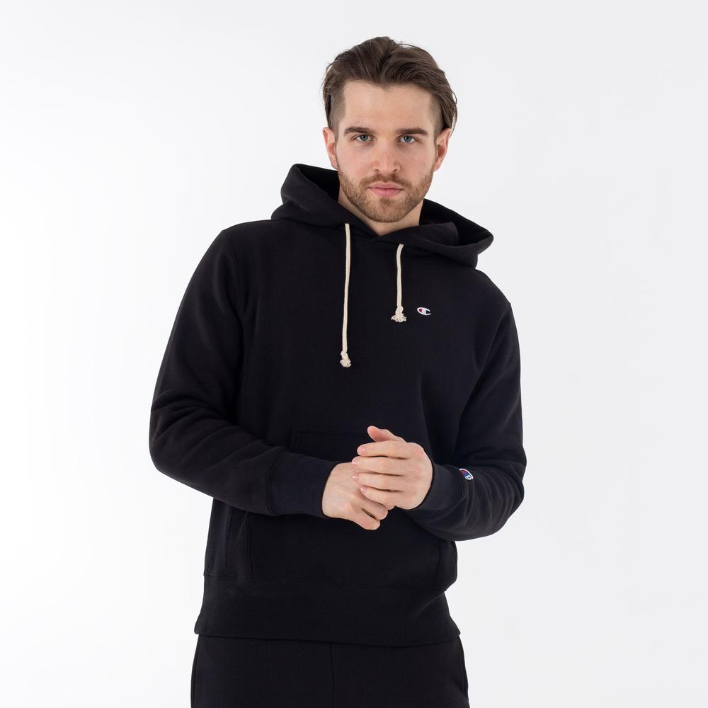 Pulóver Champion Reverse Weave Fleece Hoodie 217976-KK001 - fekete