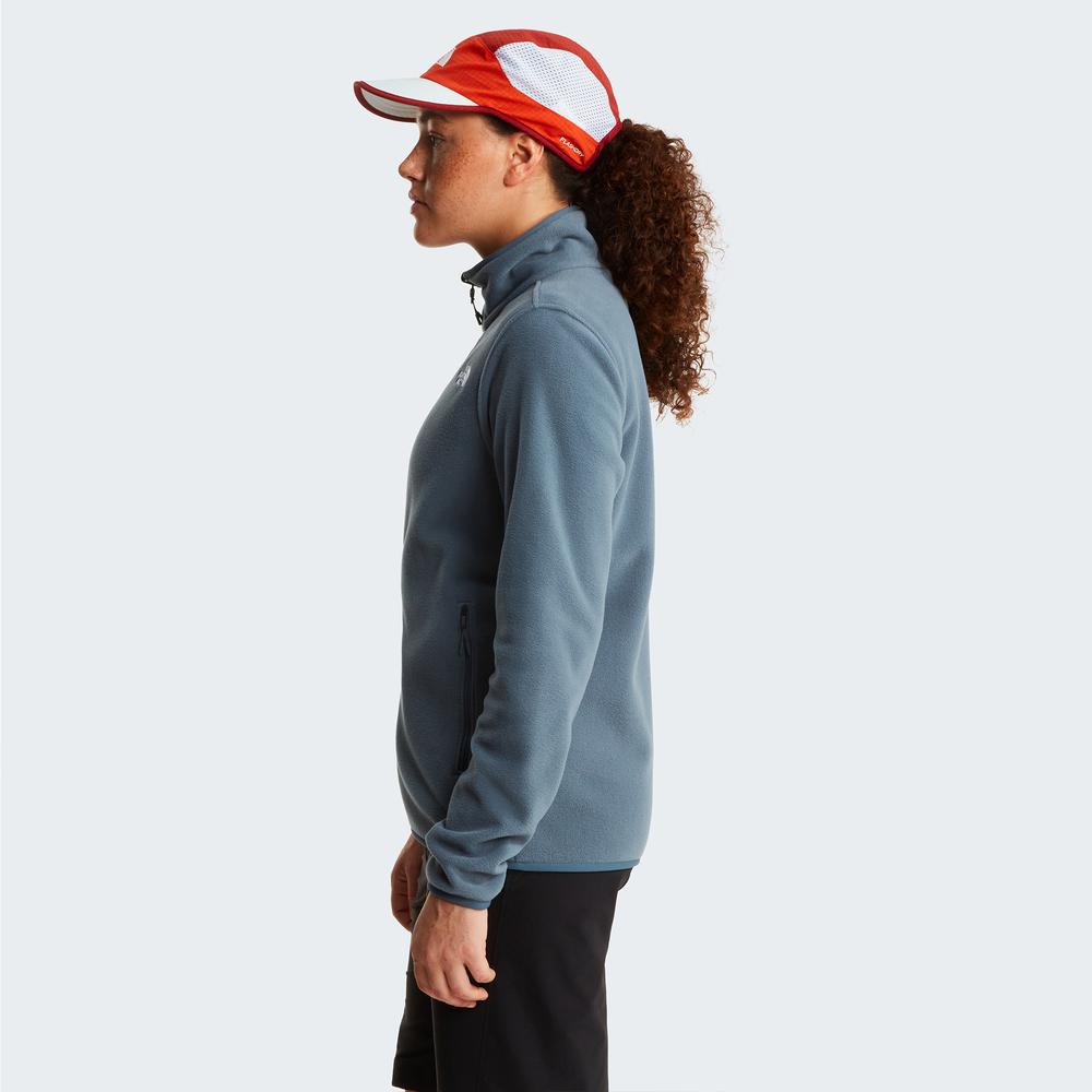 Női pulóver The North Face 100 Glacier Full-Zip Fleece 0A8D2F0U31 - kék