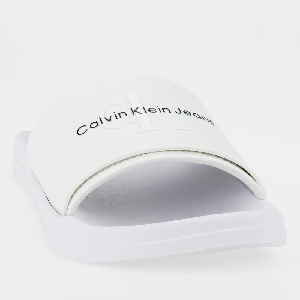 Flip Flop Calvin Klein Slide Monogram TPU YM0YM00361-YBR - fehér