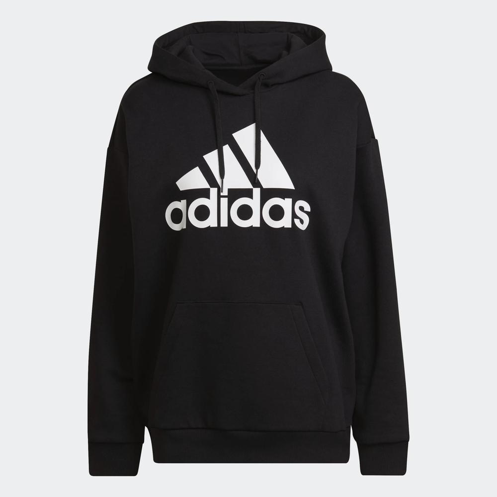 Pulóver adidas Essentials Logo Boyfriend Fleece Hoodie HD1756 - fekete