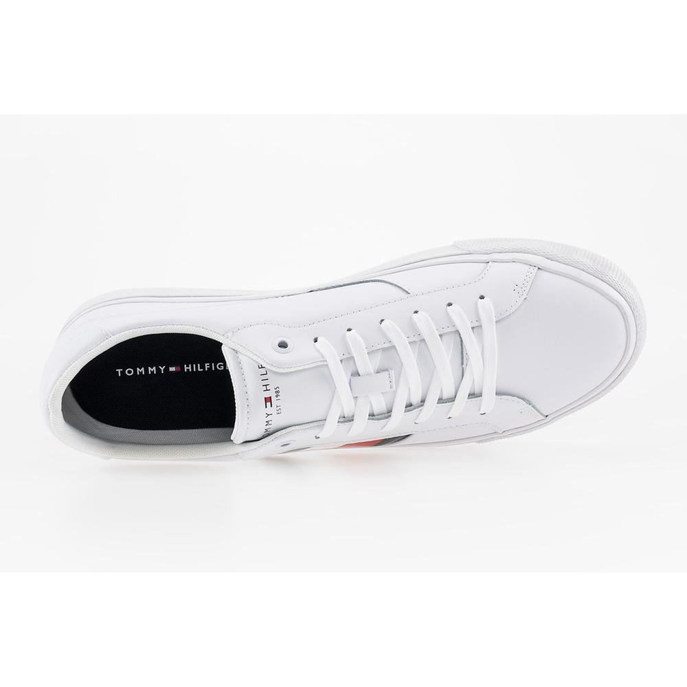 Cipő Tommy Hilfiger Signature Detailing Leather Trainers FM0FM04140-YBR - fehér