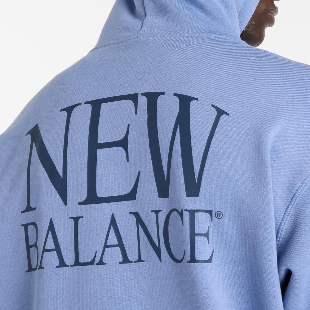 Férfi felső New Balance Reimagined Fleece Hoodie MT61L713AA3 - kék