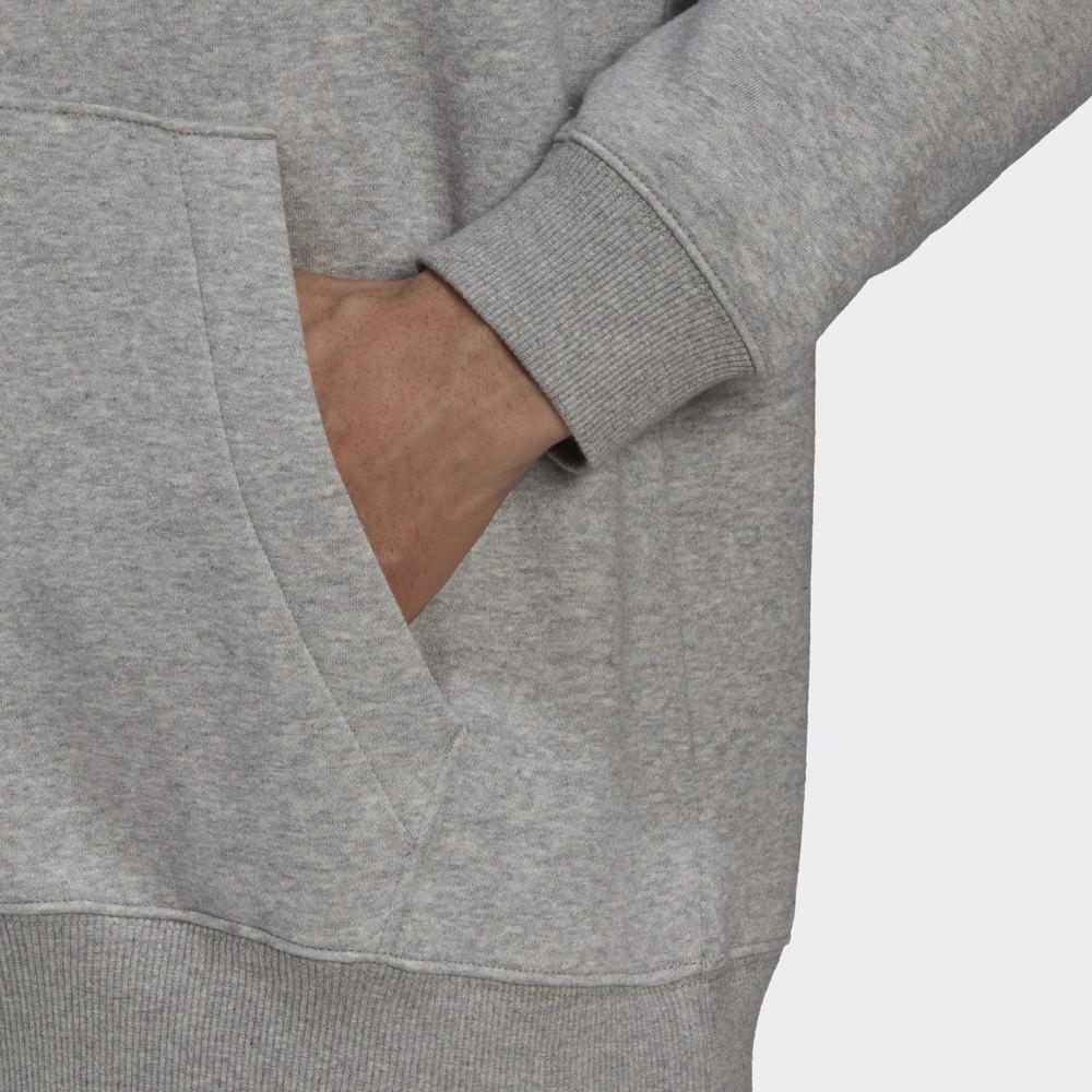 Pulóver adidas Essentials Feelvivid Cotton Fleece Drop Shoulder Hoodie HK2830 - szürke