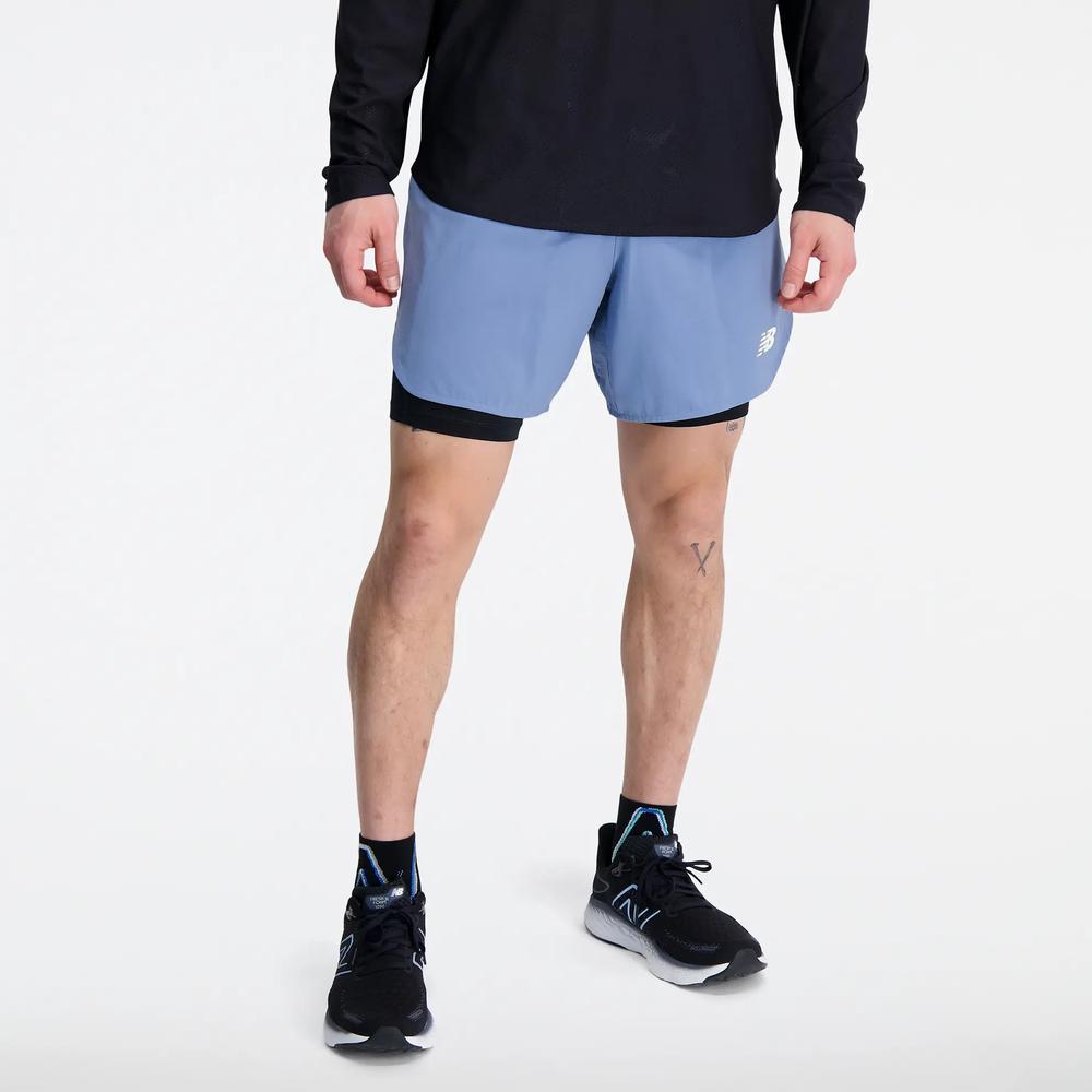 Férfi futónadrág New Balance MS33282MYL - kék