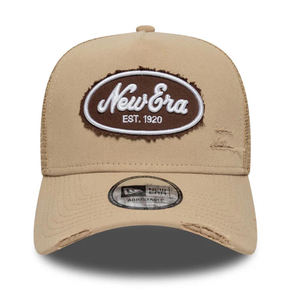 Sapka unisex New Era 9FORTY Oval Canvas Distress Trucker 60771805 - bézs