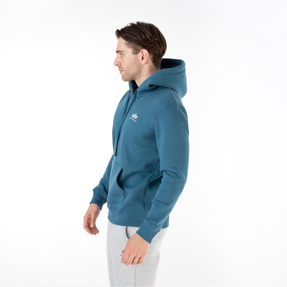 Pulóver Alpha Industries Basic Hoody Small Logo 196318678 - kék