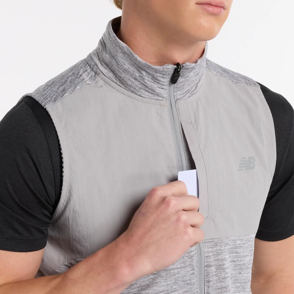 Férfi mellény New Balance MV51200AG - szürke