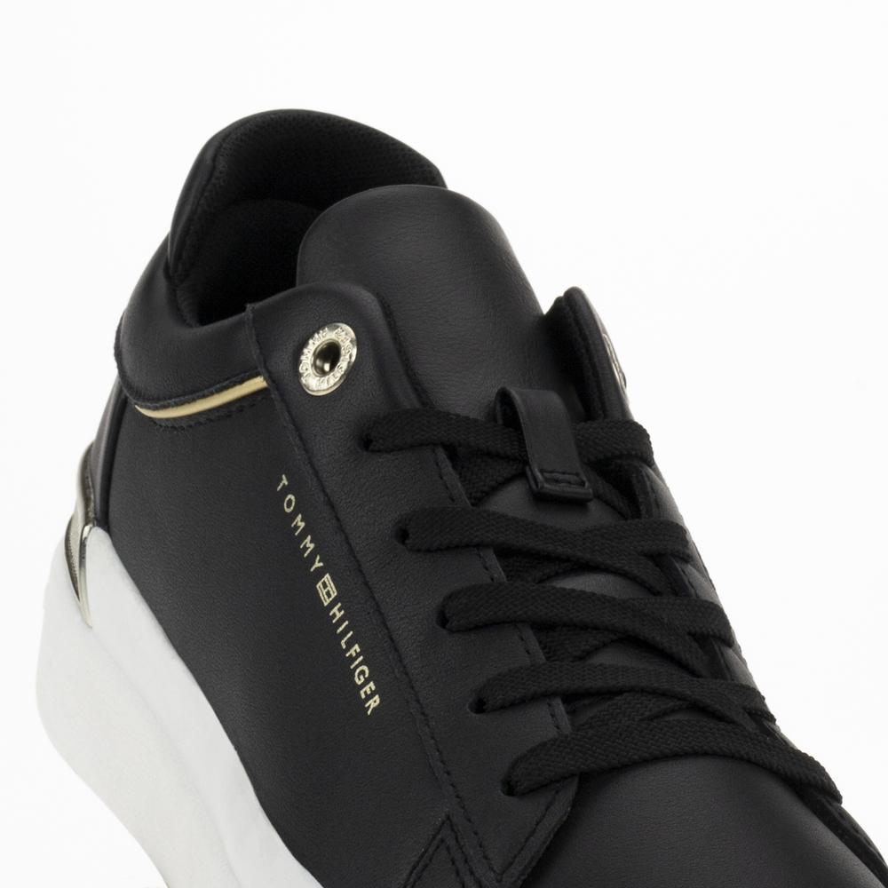 Cipő Tommy Hilfiger Lux Metallic Cupsole FW0FW07030-BDS - fekete
