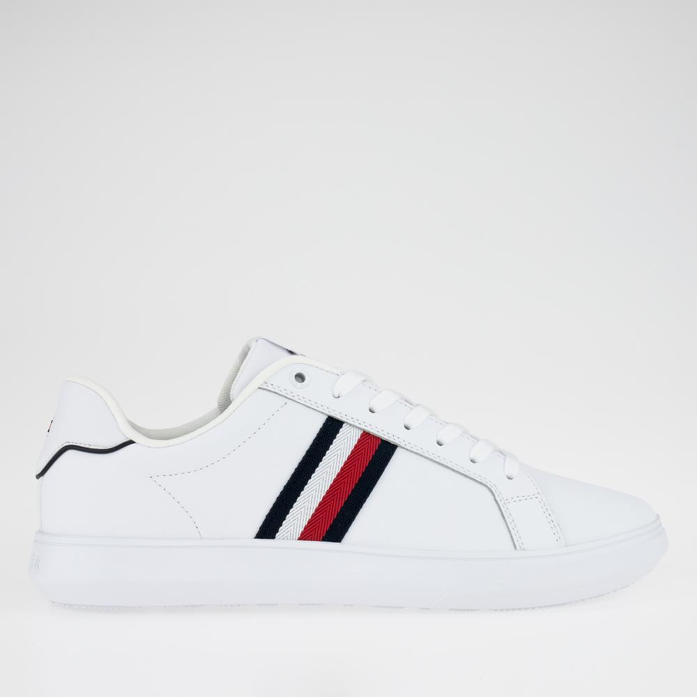 Cipő Tommy Hilfiger Corporate Leather Cup Stripes FM0FM04732-YBS - fehér
