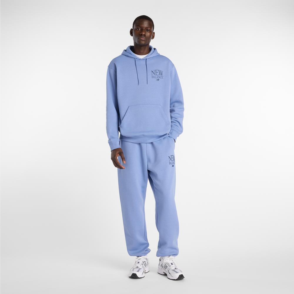 Férfi felső New Balance Reimagined Fleece Hoodie MT61L713AA3 - kék