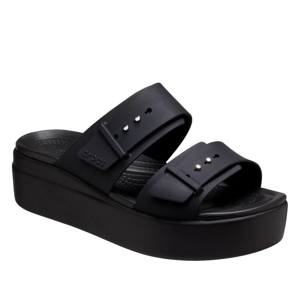 Flip Flop Crocs Brooklyn Buckle 207431-001 - fekete