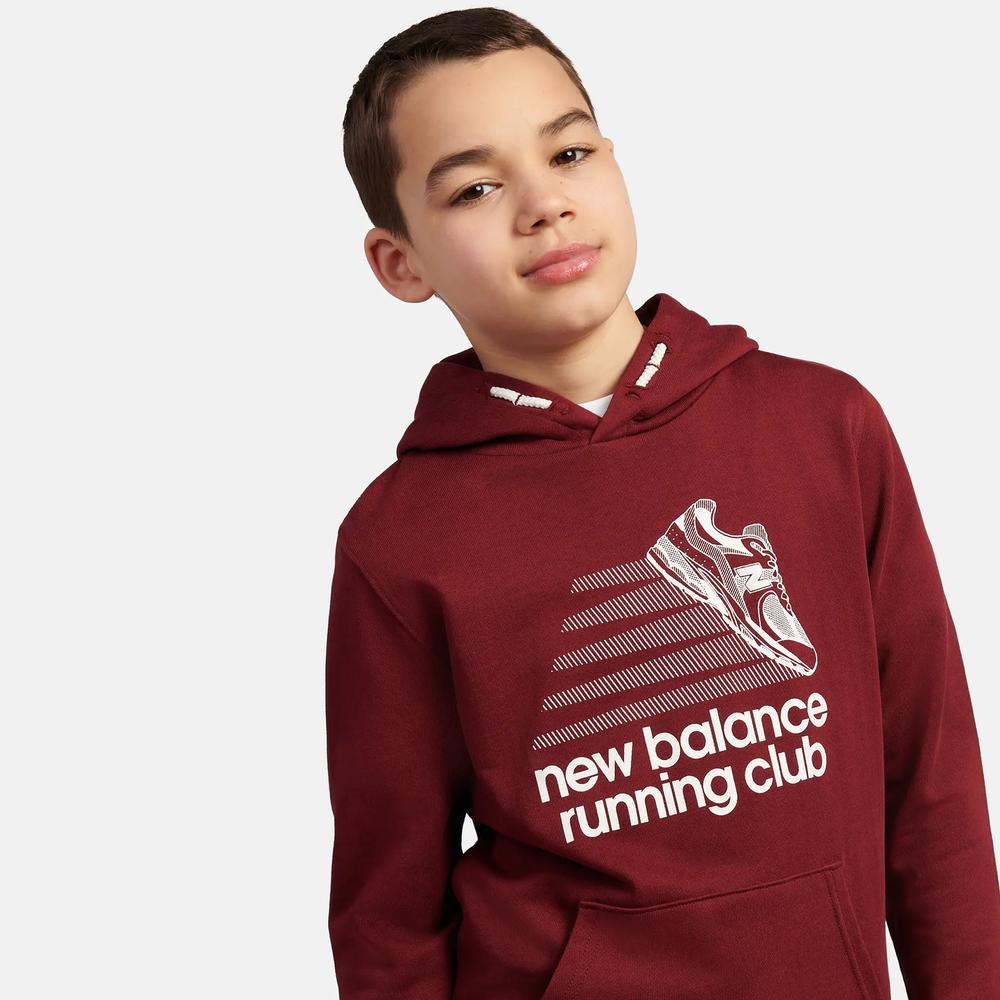 Gyerek felső New Balance LAKB0347MHB - gesztenyebarna