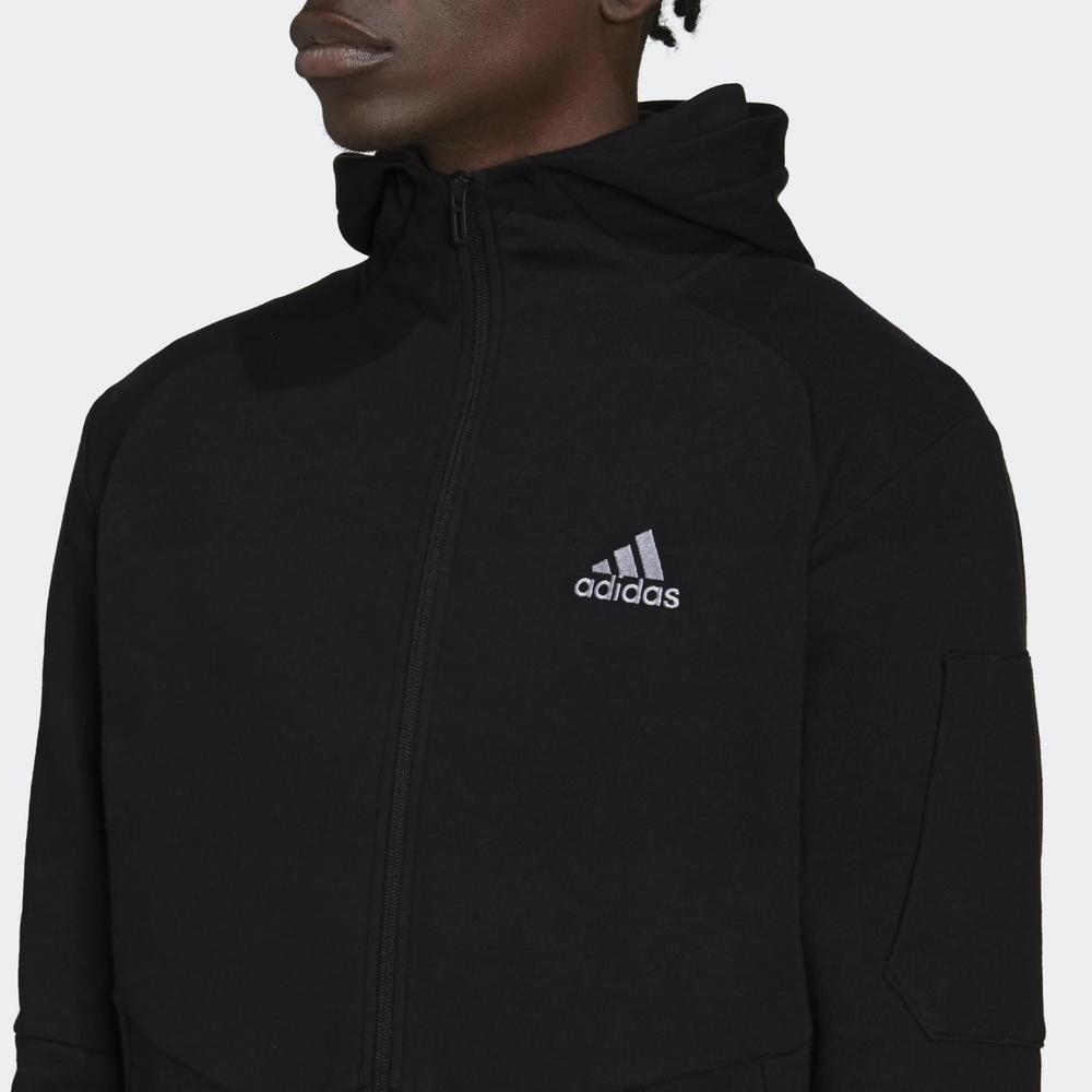 Pulóver adidas Essentials 4 Gameday Full-Zip Hoodie HE1811 - fekete