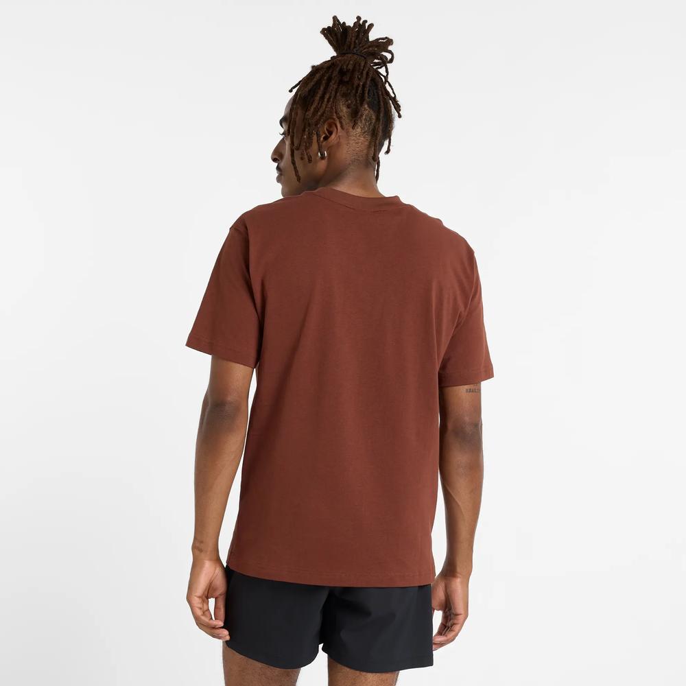 Férfi futópóló New Balance MT41533ROK - barna