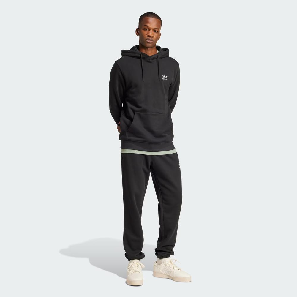 Férfi pulóver adidas Originals Trefoil Essentials Hoodie French Terry JD2404 - fekete