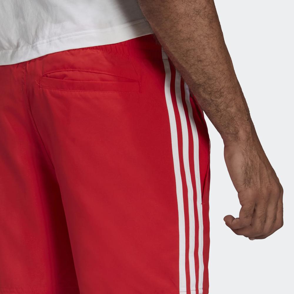 Rövidnadrág adidas Original Adicolor Classics 3-Stripes Swim HF2120 - piros