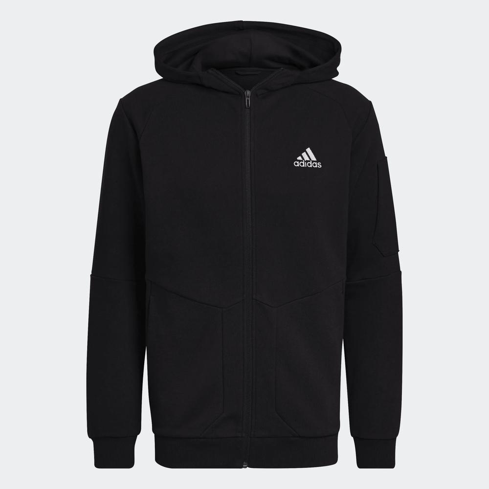 Pulóver adidas Essentials 4 Gameday Full-Zip Hoodie HE1811 - fekete