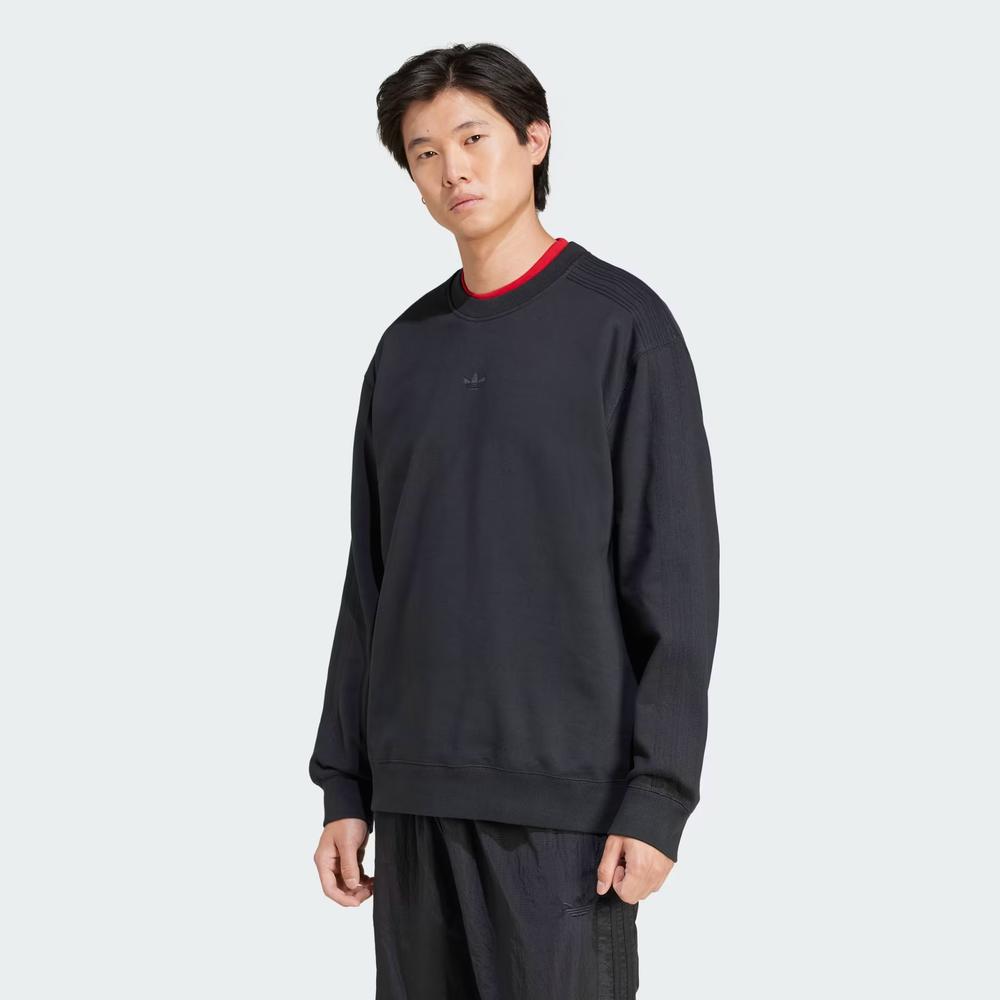Férfi pulóver adidas Originals Premium Essentials Crew Sweatshirt JC9574 - fekete
