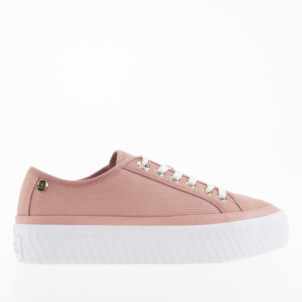 Cipő Tommy Hilfiger Platform Vulcanized FW0FW07156-TQS - rózsaszín
