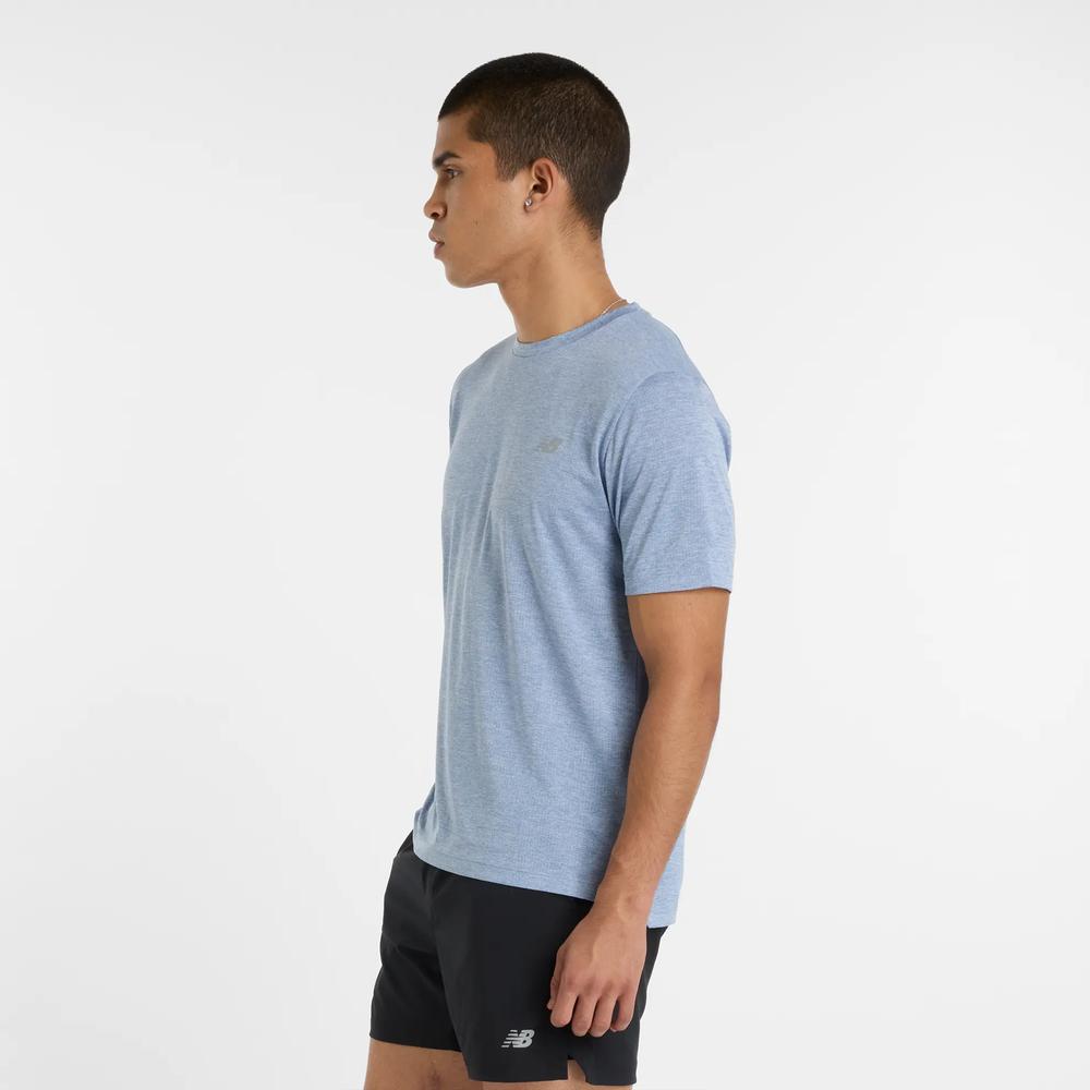Férfi futópóló New Balance MT41253DUS - kék