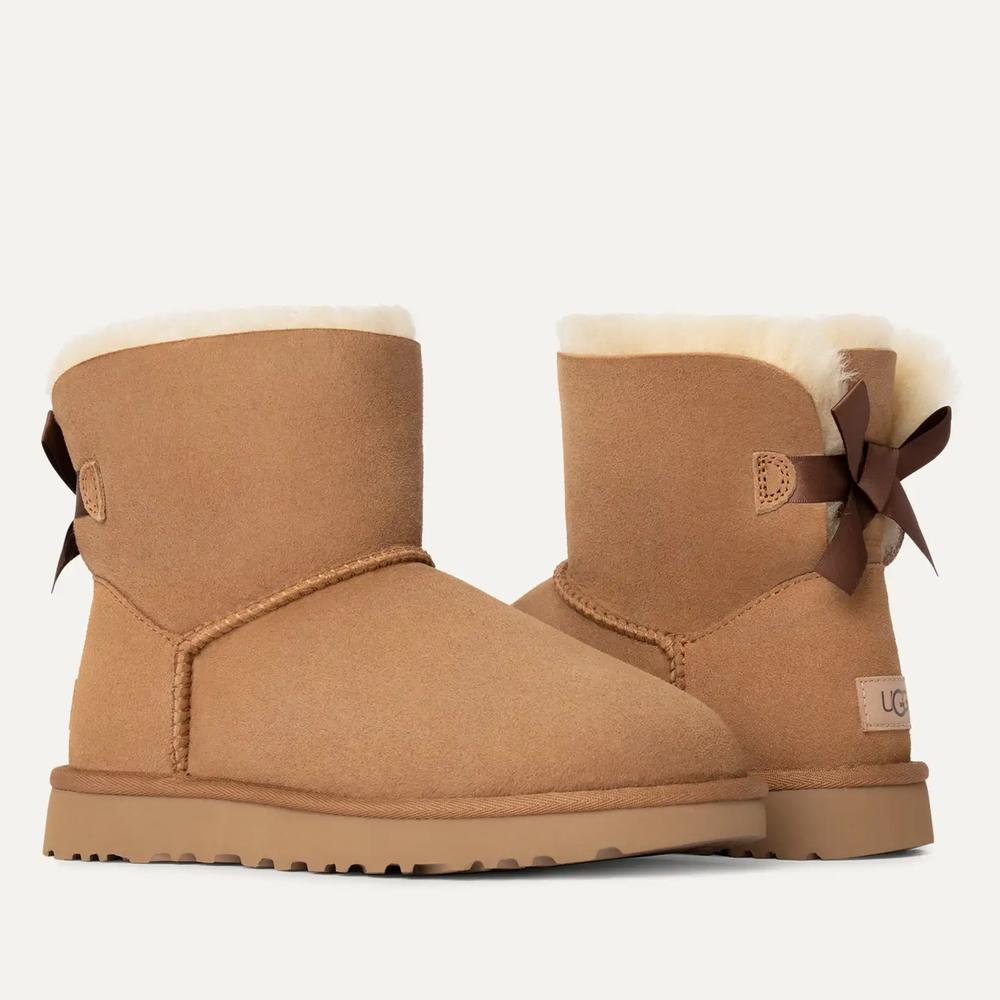 Cipő női UGG W Mini Bailey Bow II 1016501-CHE - barna