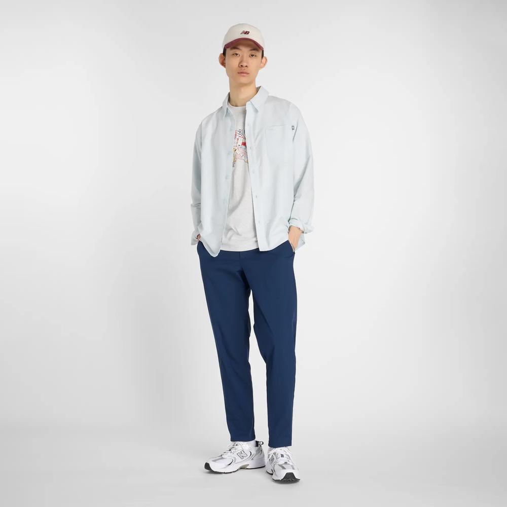 Férfi Ing New Balance MT53523FRL - kék