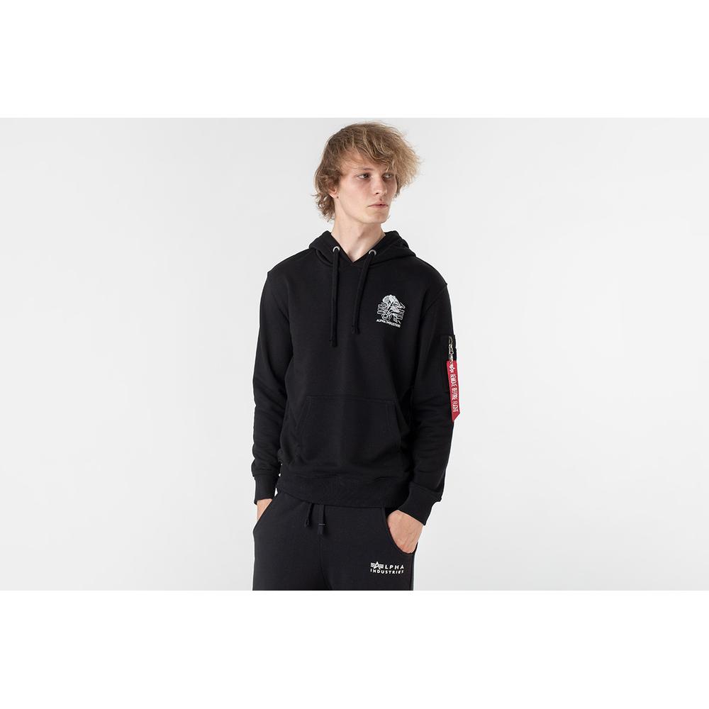 Pulóver Alpha Industries Heritage Dragon Hoody 10633303 - fekete