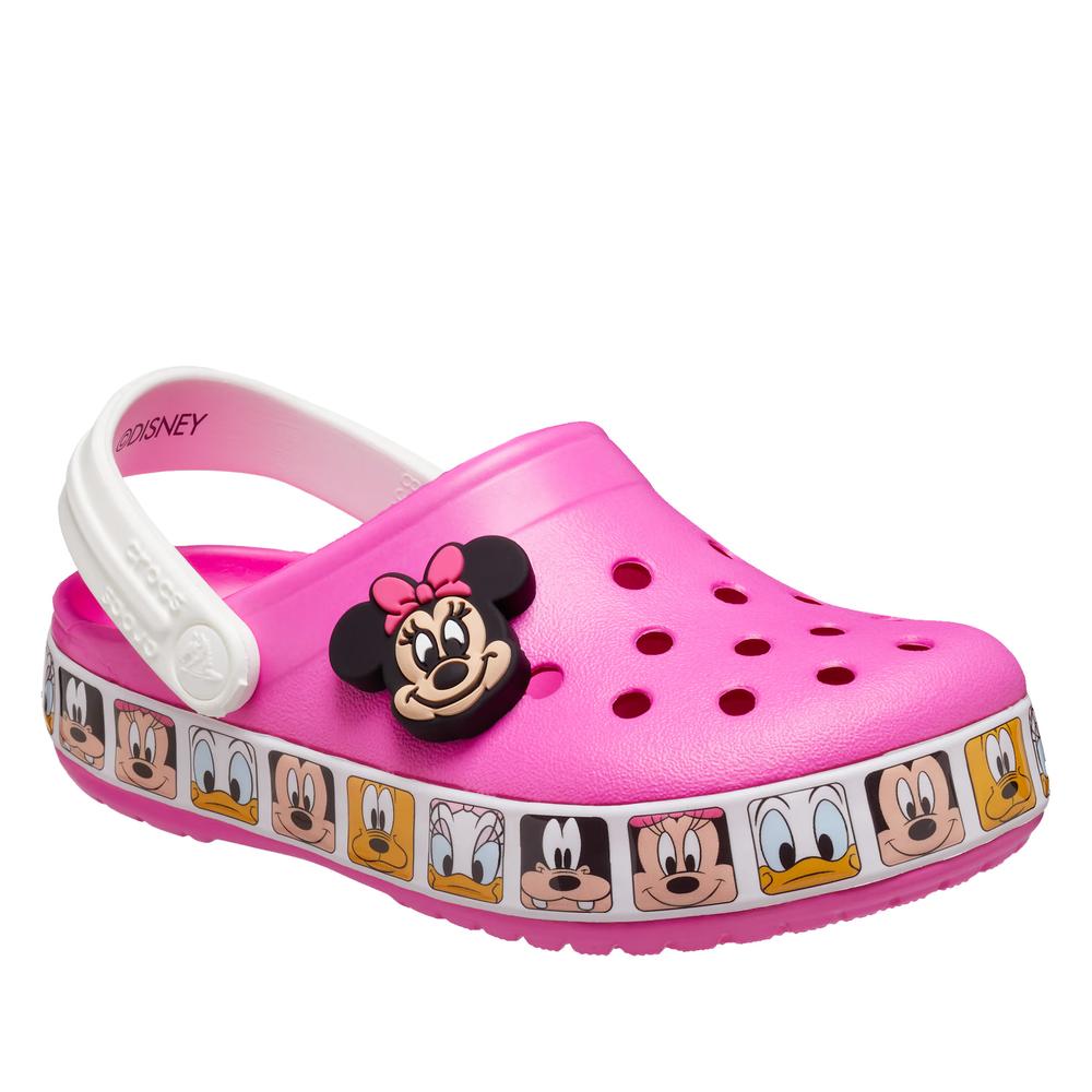 Flip Flop Crocs Toddler Fun Lab Disney Minnie Mouse Band Clog 207720-6QQ - rózsaszín