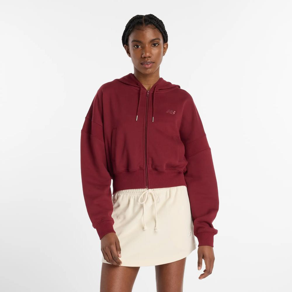 Női felső New Balance WJ51506MHB - gesztenyebarna