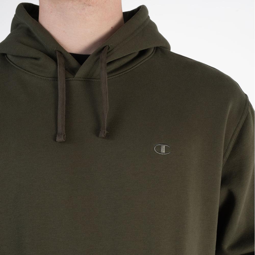 Pulóver Champion Tonal Logo Fleece Erkek Siyah Hoodie 220274-GS508 - zöld