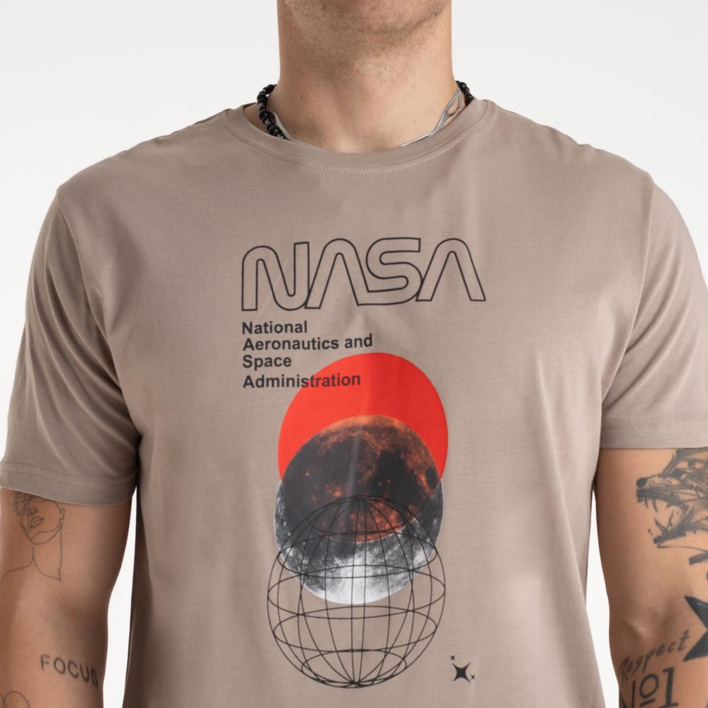 Póló Alpha Industries Nasa Orbit 146510679 - bézs